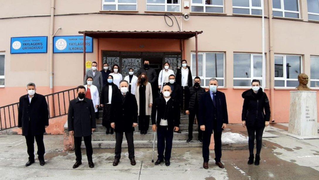 İl Milli Eğitim Müdürü Coşkun ESEN, Tekkeköy İlçesindeki Okulları Ziyaret Etti