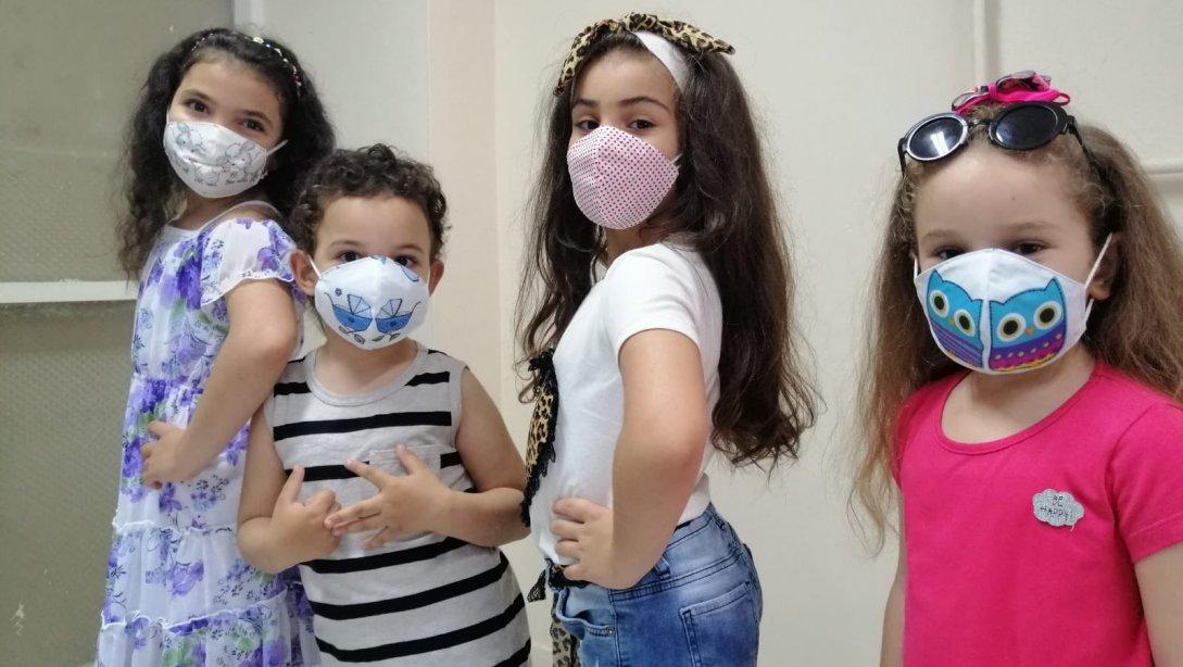 Samsun'da Meslek Liselerinden Çocuklara Özel Maskeler