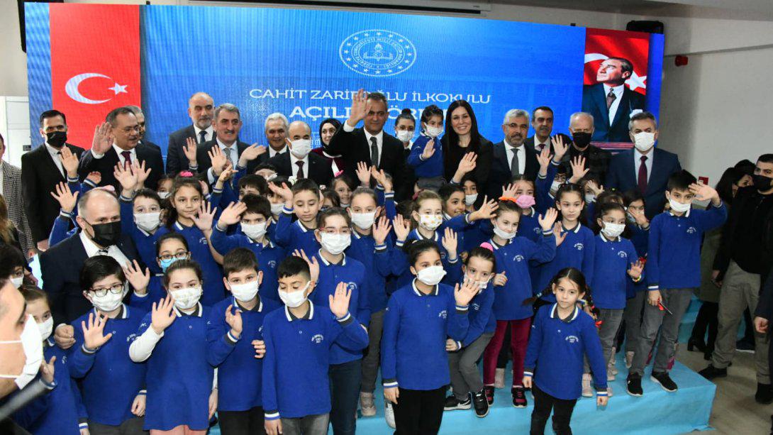 Milli Eğitim Bakanımız Sayın Mahmut Özer, Cahit Zarifoğlu İlkokulunun Açılışını Yaptı