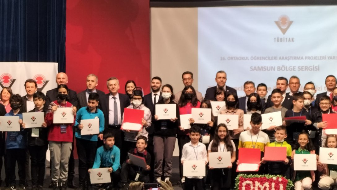 TÜBİTAK 16. Ortaokul Öğrencileri Araştırma Projeleri Yarışması'nda Samsun'dan Büyük Başarı