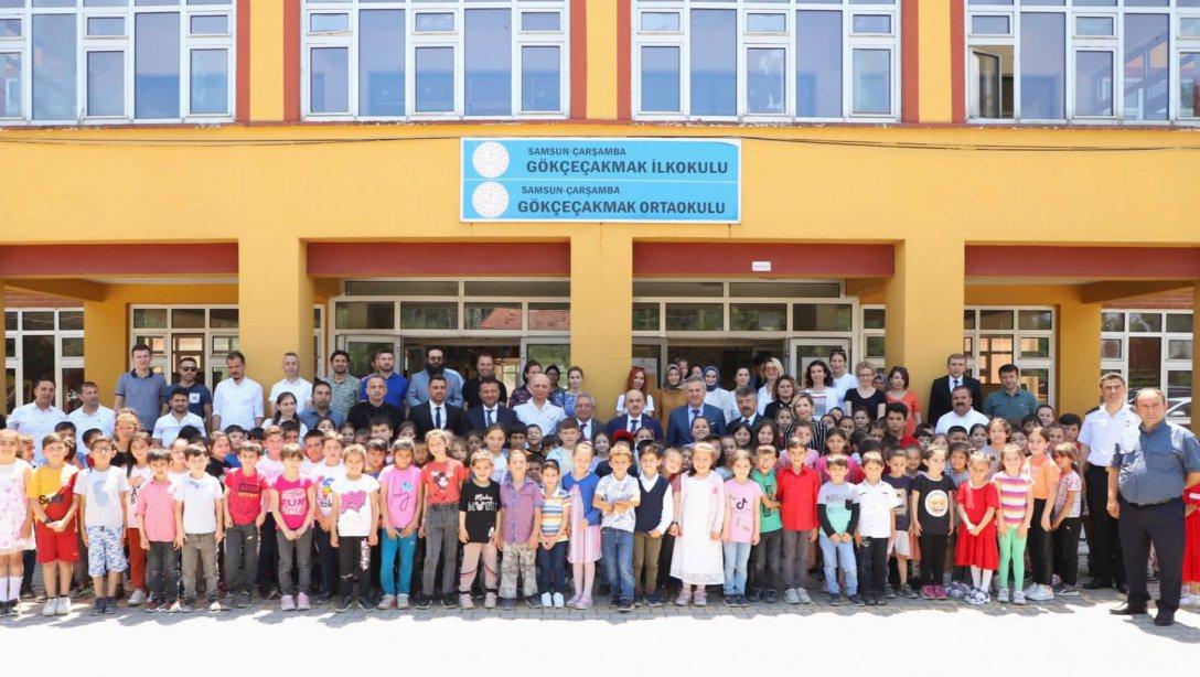 Valimiz Sayın Doç. Dr. Zülkif Dağlı ve İl Milli Eğitim Müdürümüz Murat Yiğit, Benim Okulum/Okul Merkezli Gelişim Projesi Kapsamında Düzenlenen Çarşamba Gökçeçakmak İlk ve Ortaokulunu Ziyaret Etti
